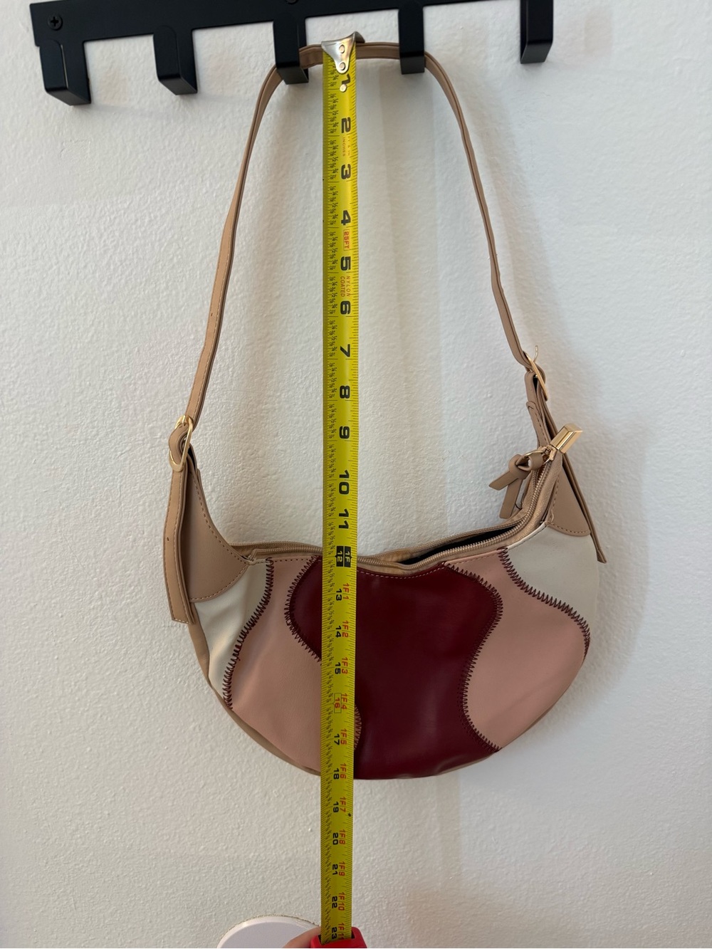 Pink/Red and Tan Shoulder Bag - Picture 2 of 5